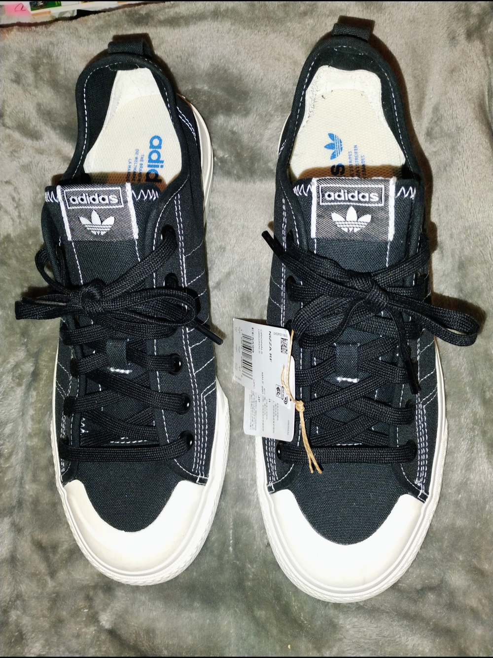 NEW ADIDAS Originals Nizza RF Core Black Sneakers Retro M Size 10 W Size 11.5
